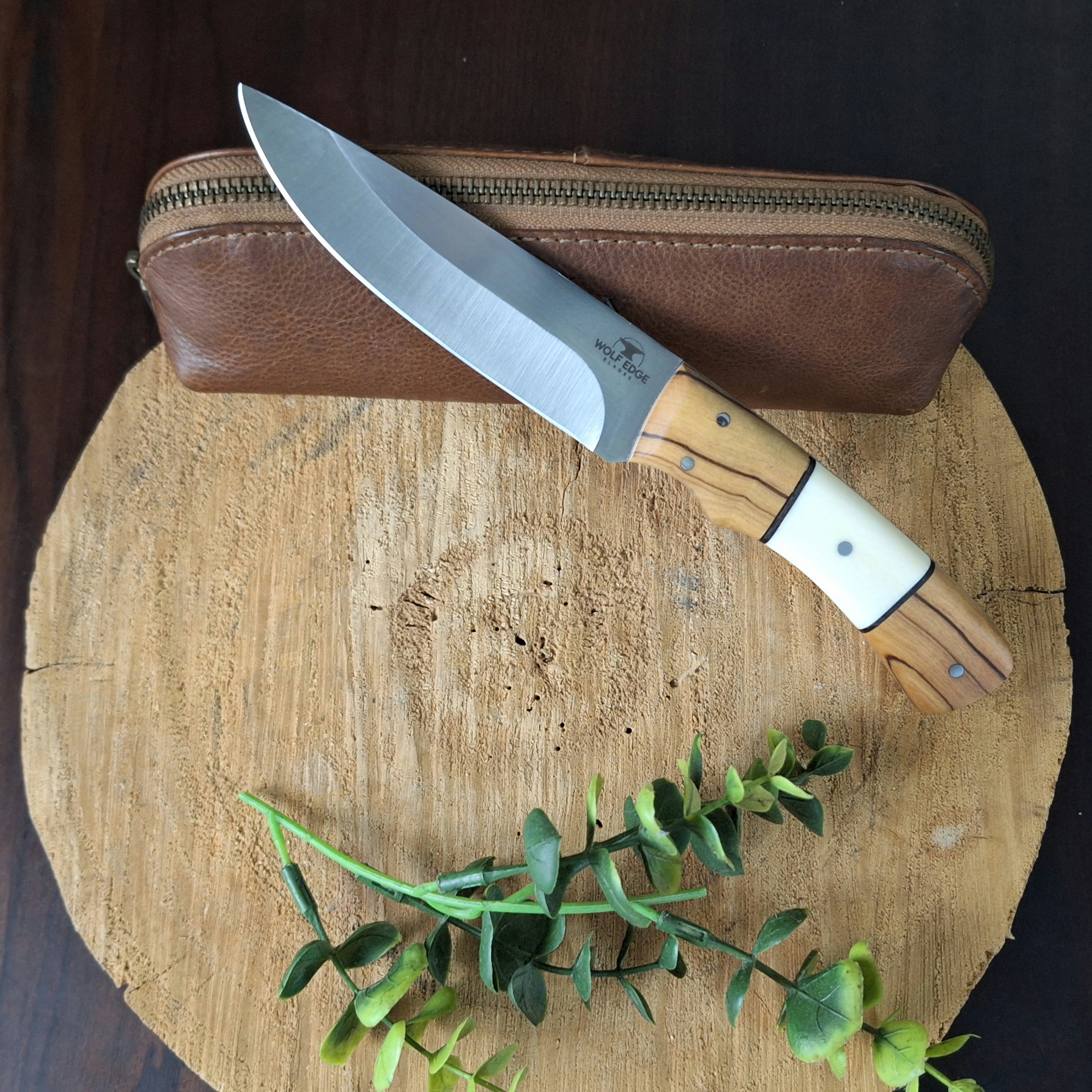 Wild Olive & Warthog Tusk Hunter WolfEdge Blades