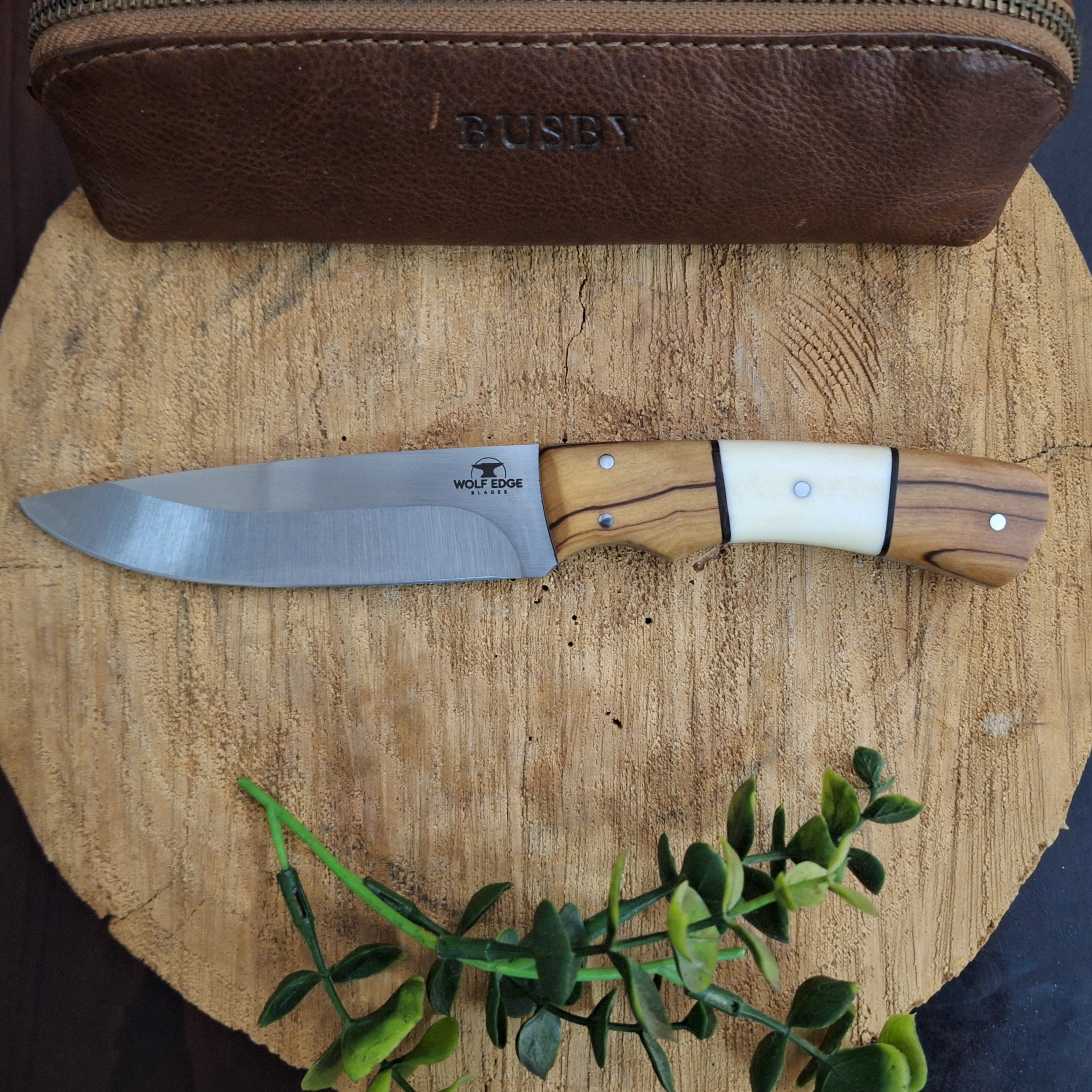 Wild Olive & Warthog Tusk Hunter WolfEdge Blades